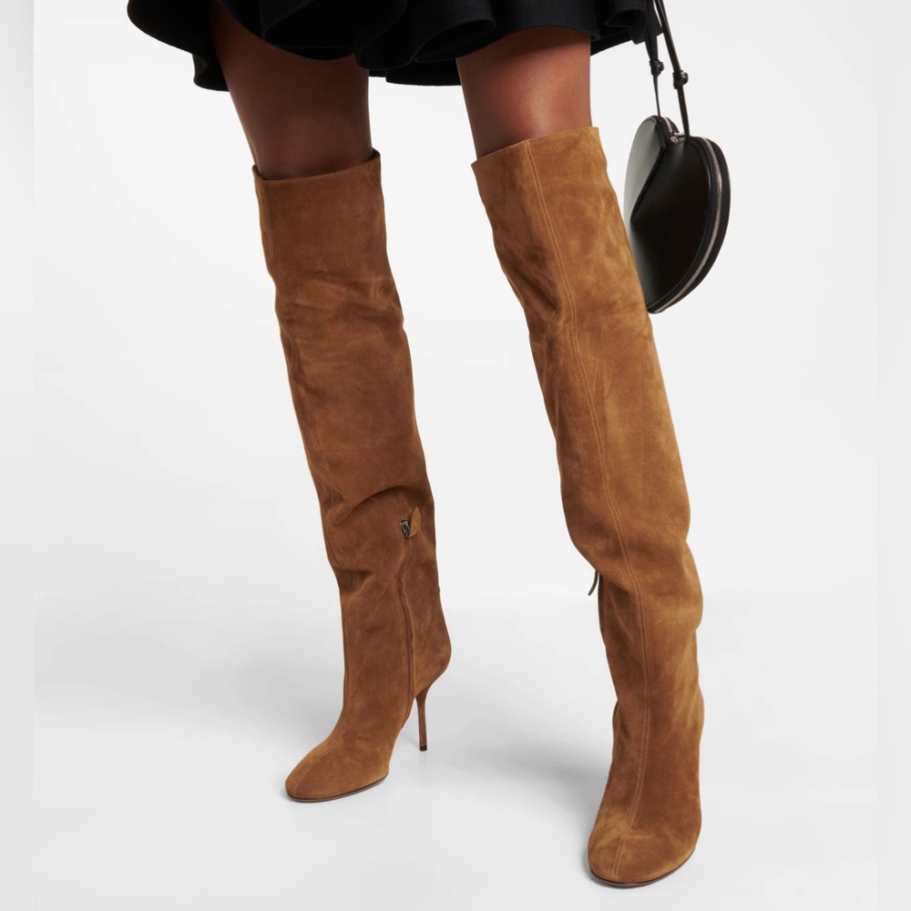 NWOB Authentic ALAÏA Fluide 90 Suede Boots Size 36